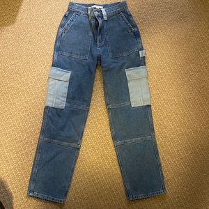 PacSun PacSun Two-Tone Cargo Skate Jeans size 24